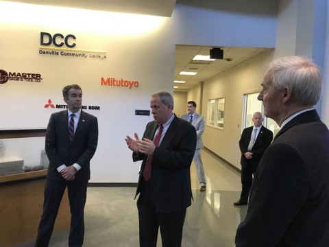 In visit, governor praises Dan River Region’s precision machining programs