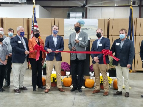 Governor celebrates large-scale hemp processing facility in South Boston — the first one of its kind in the state — starting operations