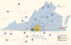 Southern VA Regional Alliance major highways