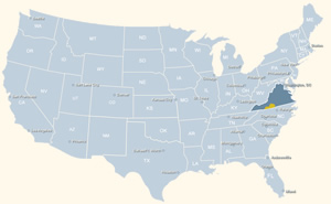 Southern Virginia Regional Alliance location on national map